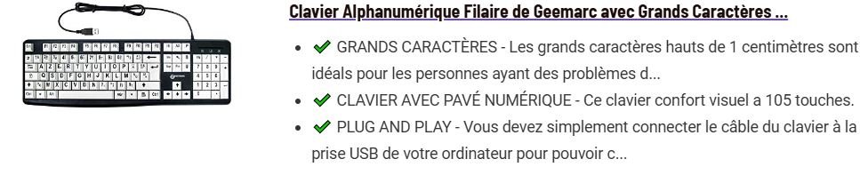 meilleur clavier malvoyant